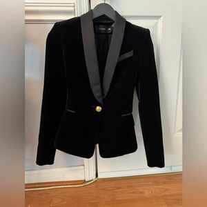 Balmain Blazer Black Velvet with Satin Lapel